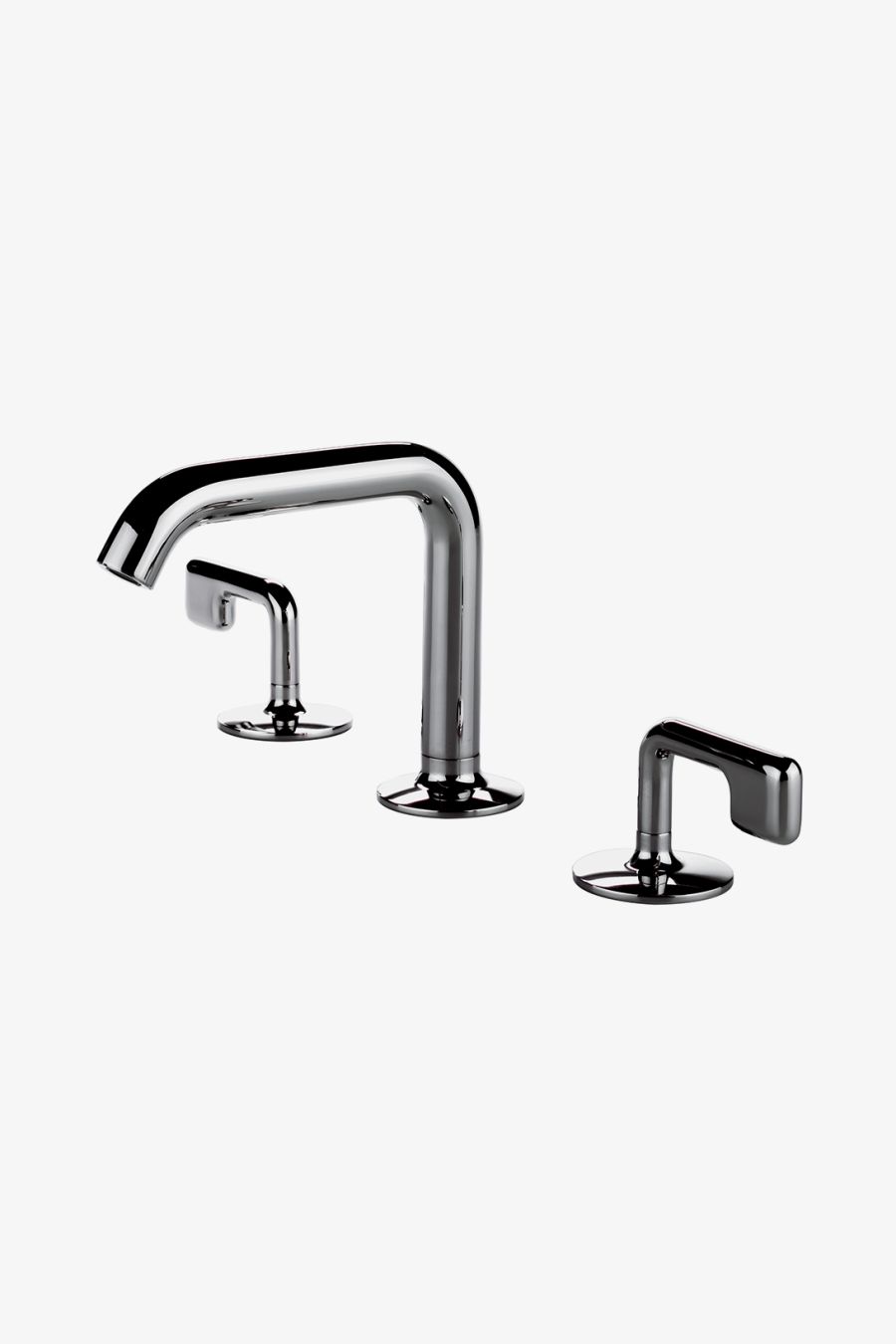 .25 High Profile Three Hole Deck Mounted Lavatory Faucet with Metal Lever Handles