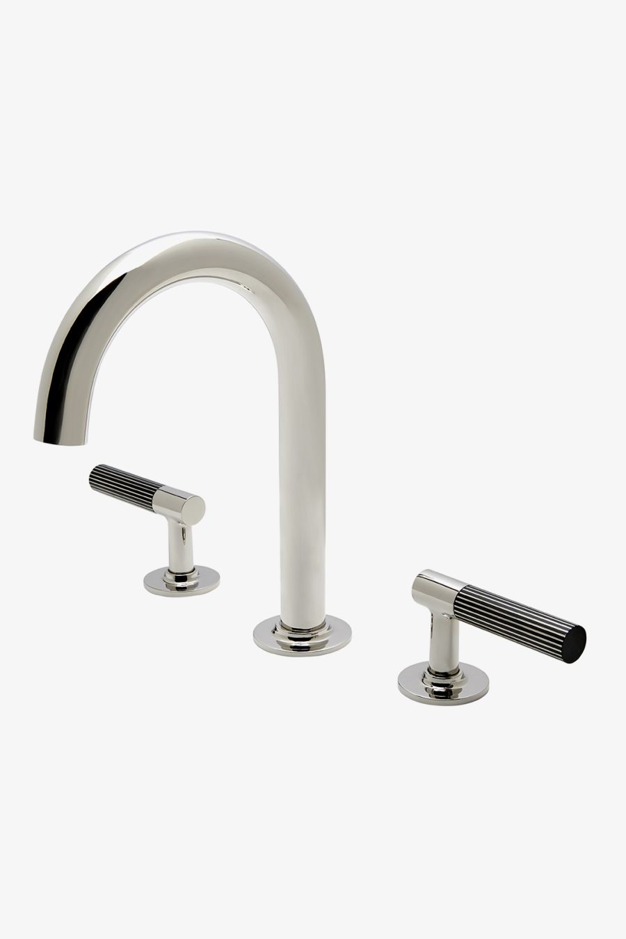 Bond Union Series Gooseneck Lavatory Faucet with Guilloche Pinstripe Lever Handles