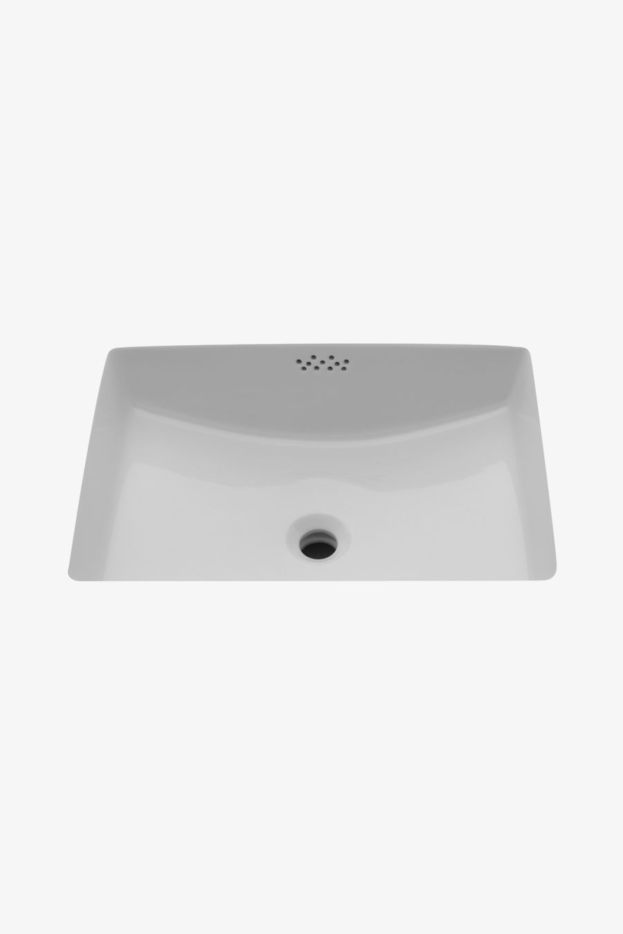 Universal Drop In or Undermount Rectangular Curved Bottom Vitreous China Lavatory Sink Single Glazed 22 1/4" x 16 3/8" x 7 1/2"