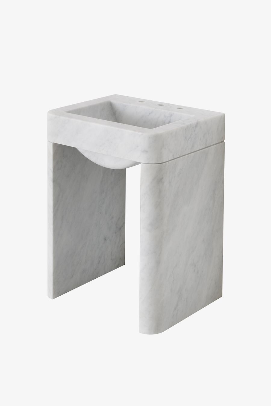 Beekman Marble Two Leg Single Washstand 26" x 21" x 34"