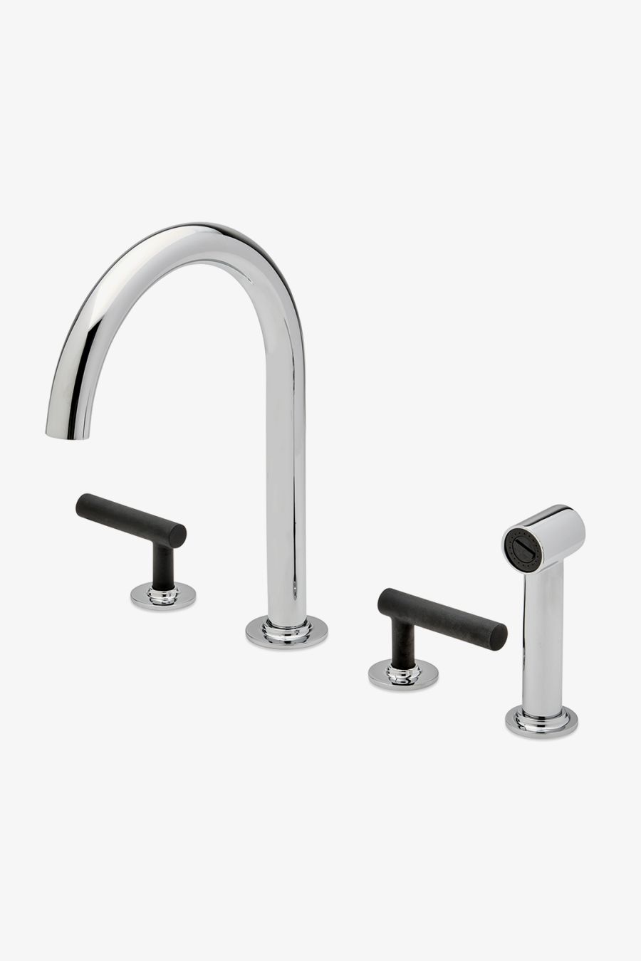 Bond Rally Series Gooseneck Kitchen Faucet and Spray with Lever Handles