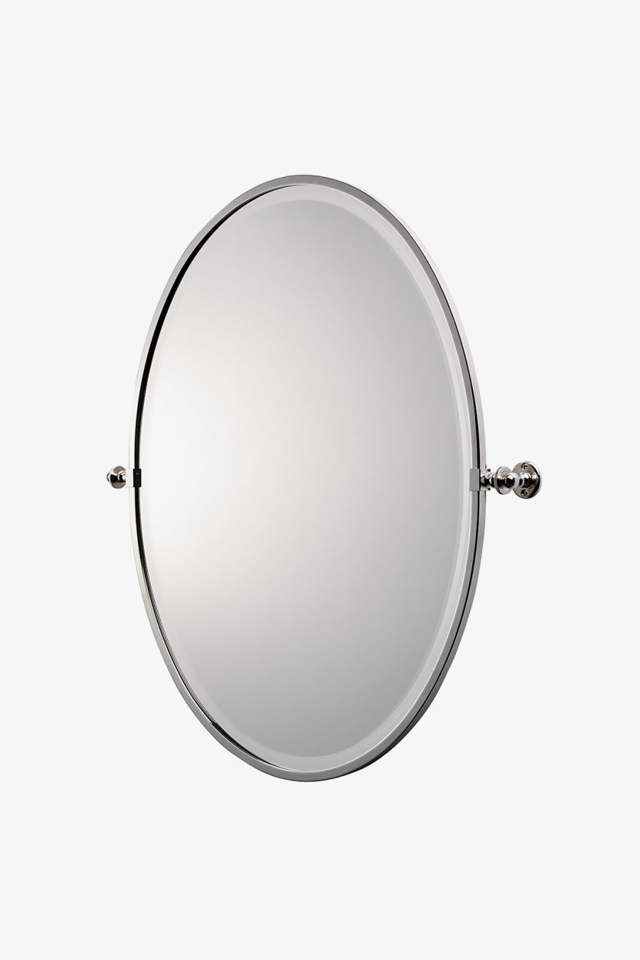 Crystal Metal Oval Wall Mounted Tilting Mirror 25 7/16" x 29 15/16" x 2 3/4"