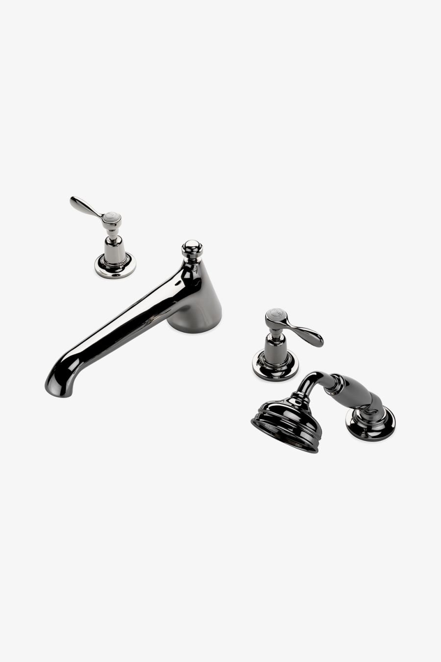 Easton Classic Low Profile Concealed Tub Filler With Handshower and Metal Lever Handles