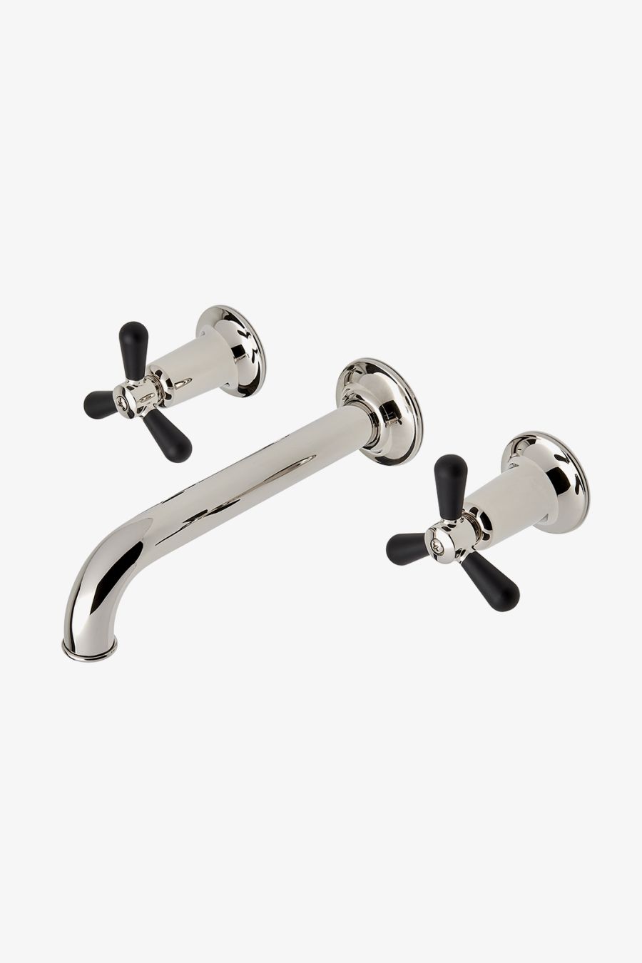 Riverun Wall Mounted Lavatory Faucet with Two-Tone Tri-Spoke Handles