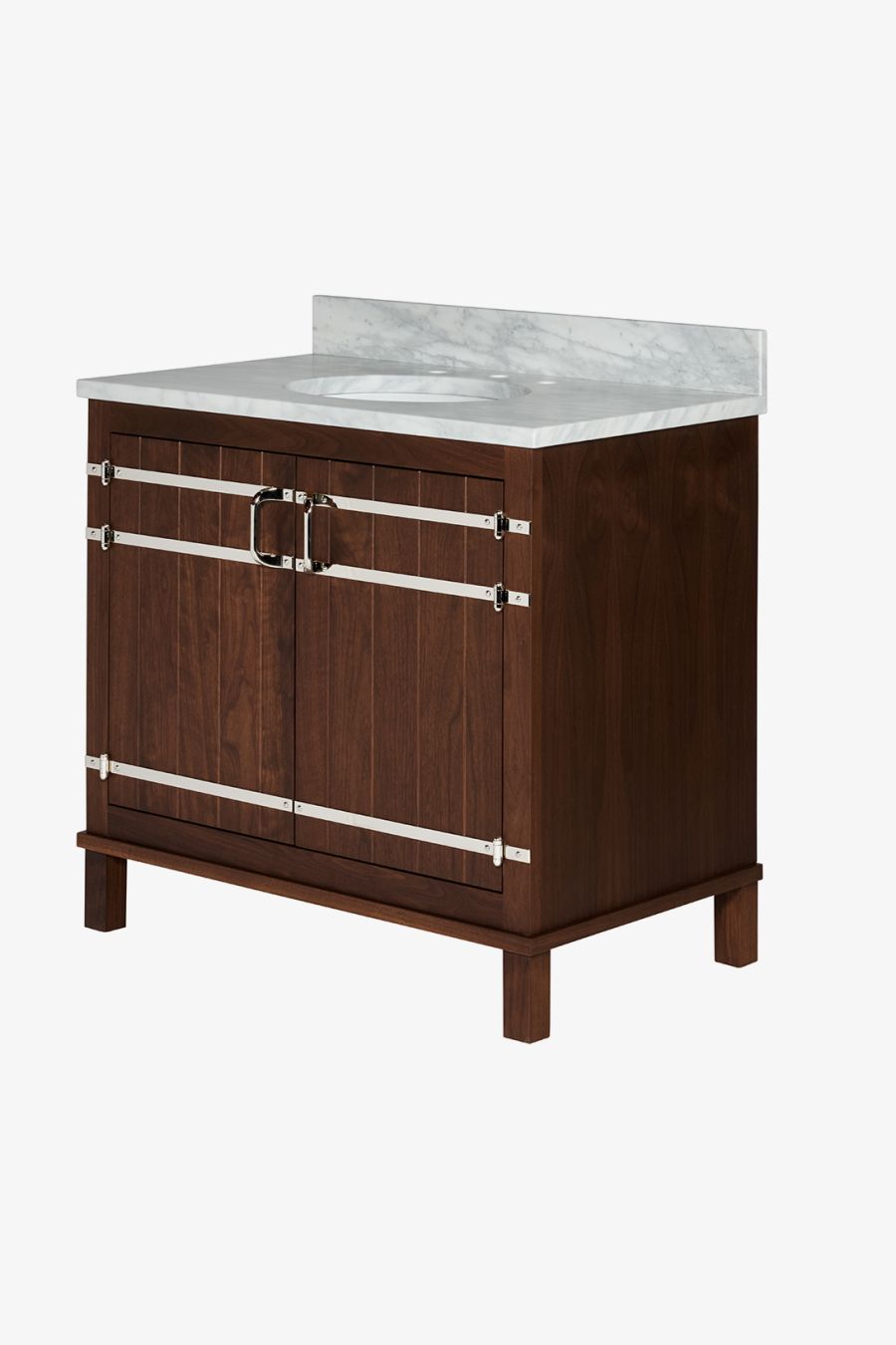 Bridle Single Vanity with Square Legs and Hardware 36" x 22" x 33 1/4" - BASE ONLY