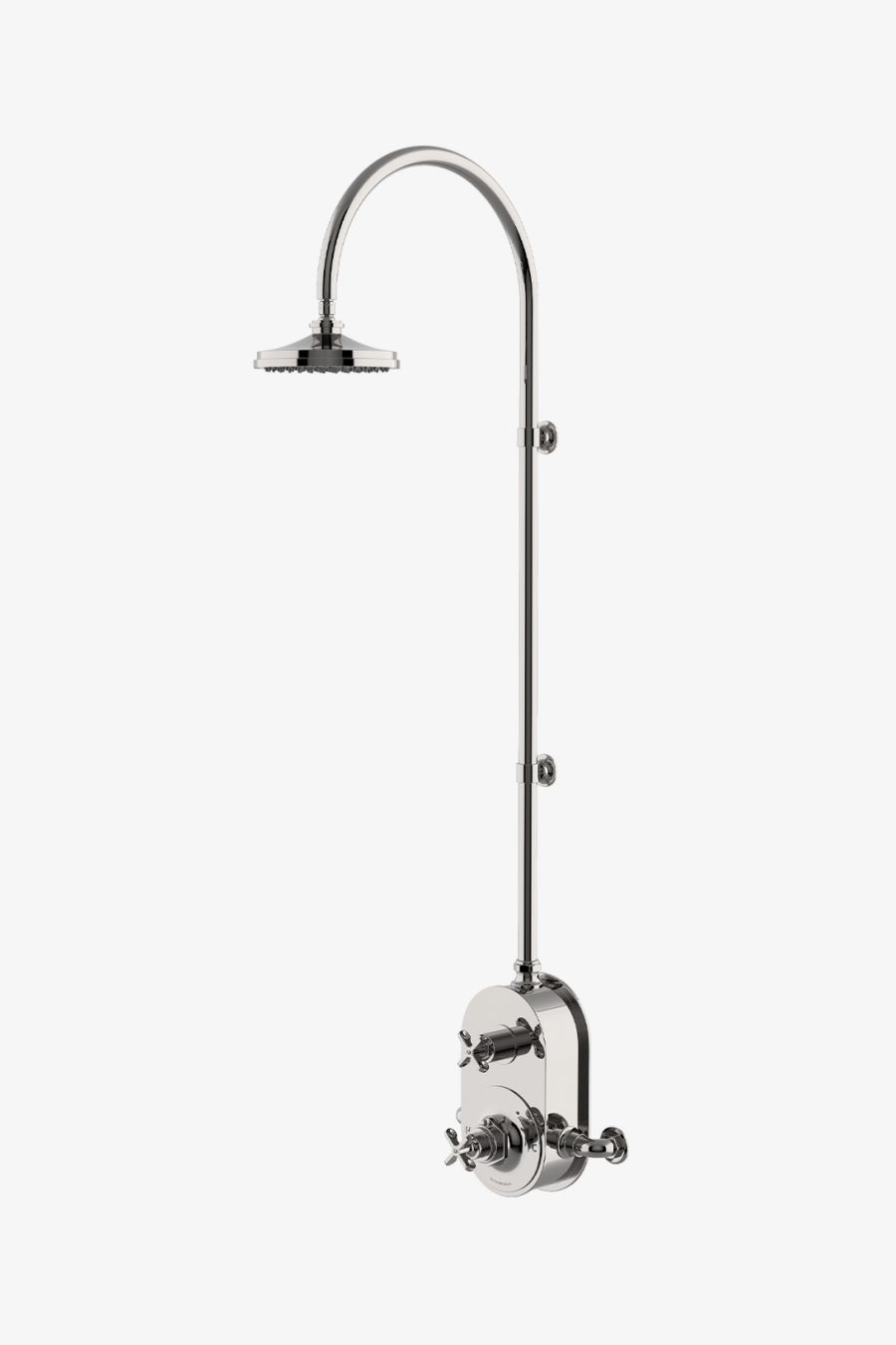 Henry Exposed Thermostatic Shower System with 8" Shower Head and Metal Cross Handle