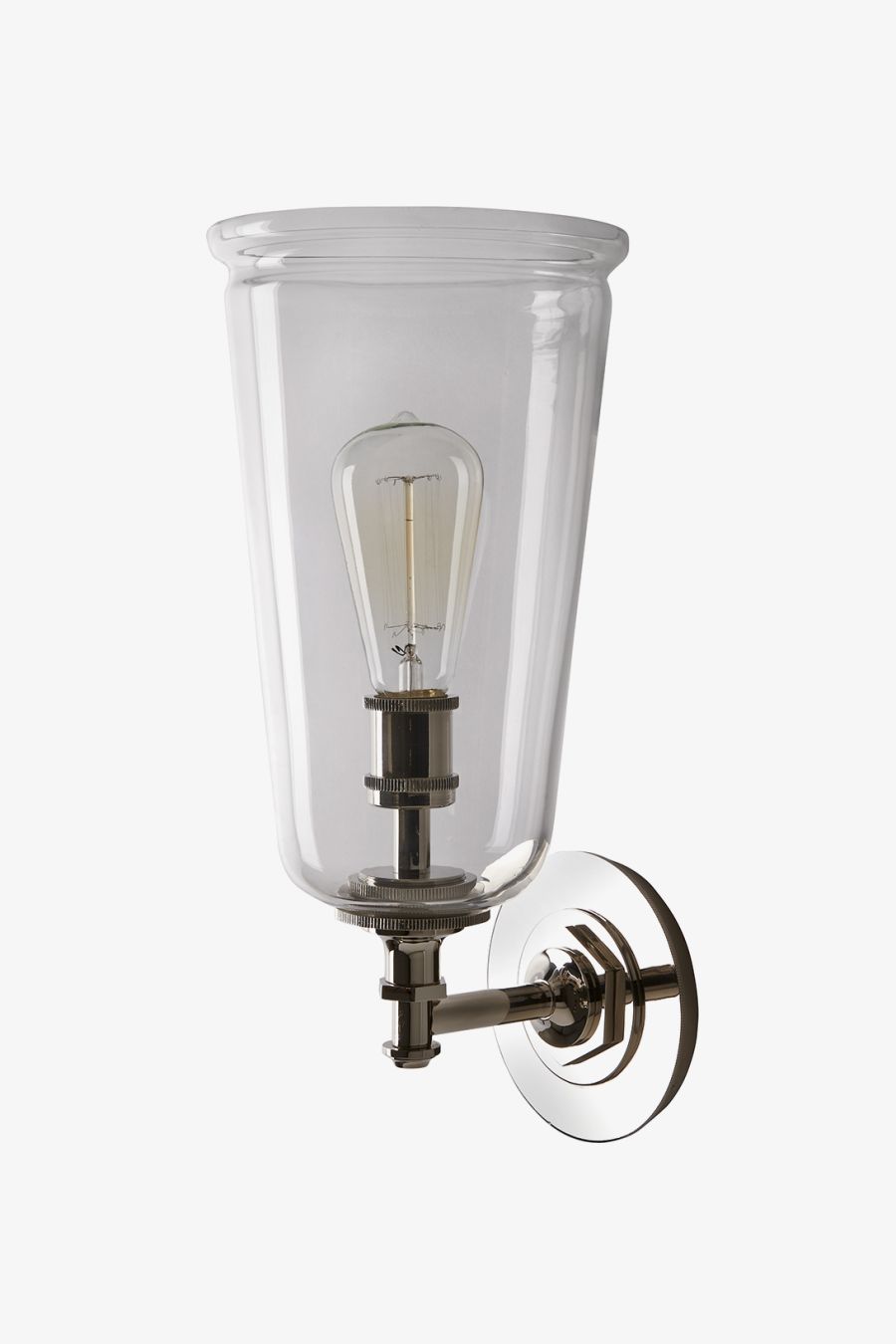 Henry Wall Mounted Single Arm Sconce with Glass Shade