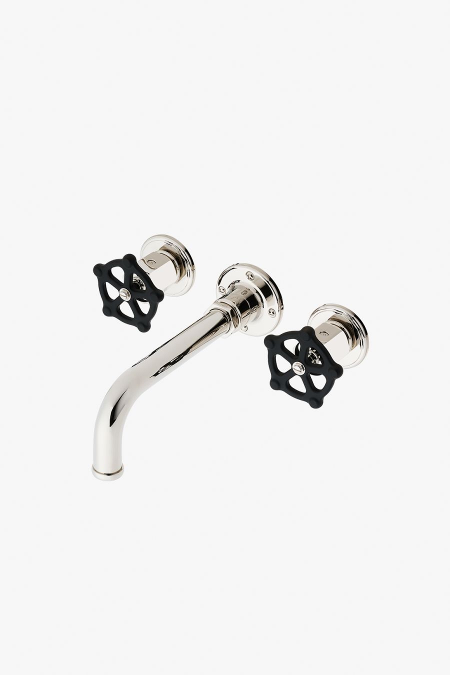 Regulator Wall Mounted Lavatory Faucet with Two-Tone Wheel Handles