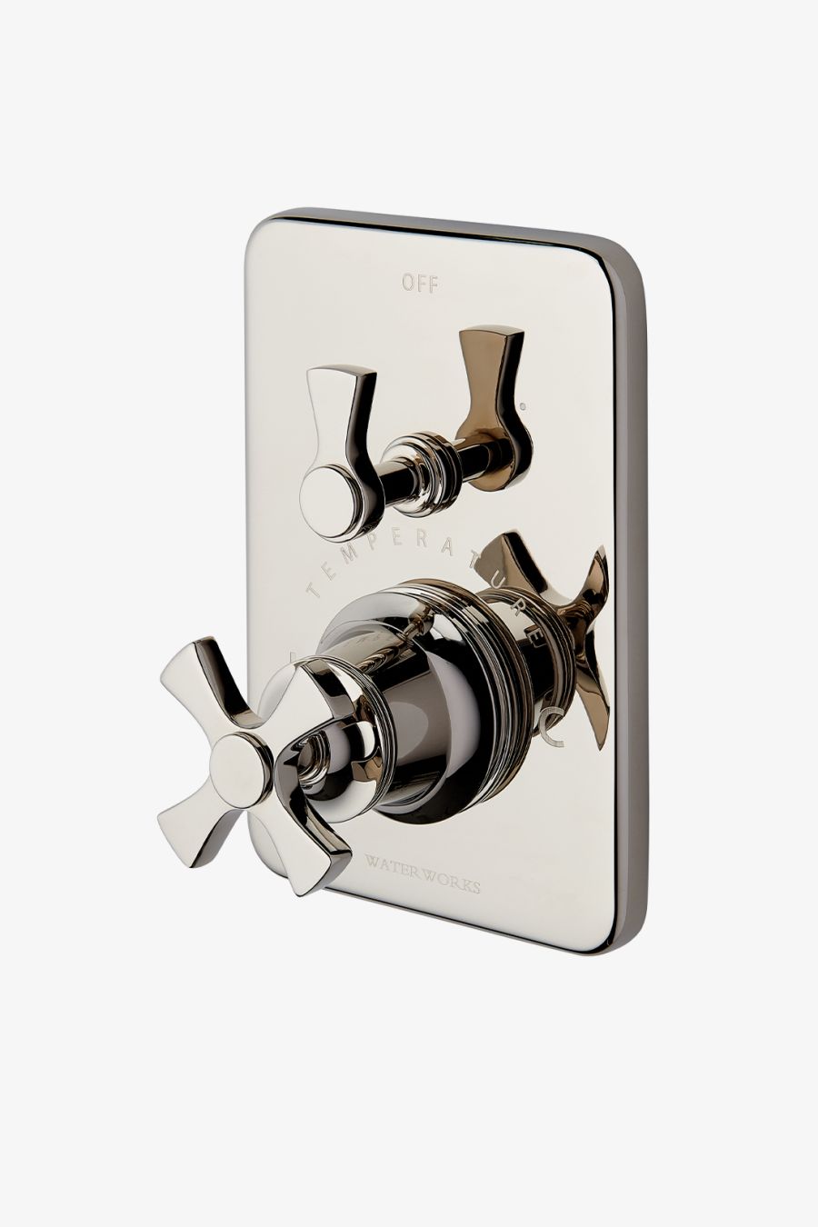 Transit Integrated Thermostatic and Diverter Trim with Cross Handle