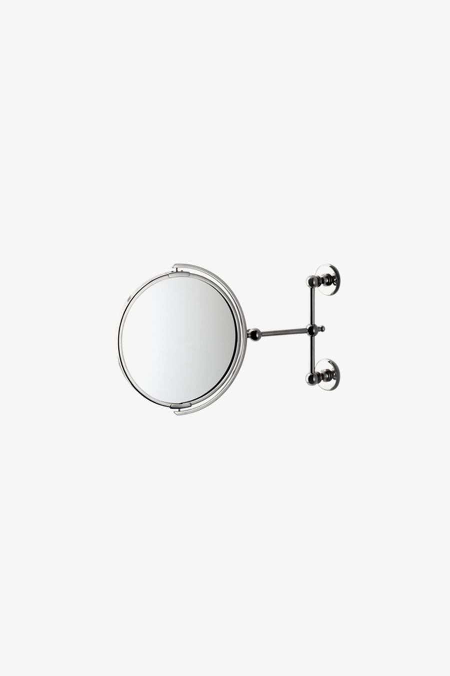 Crystal Wall Mounted 6 1/4" dia. Magnifying Extension Mirror