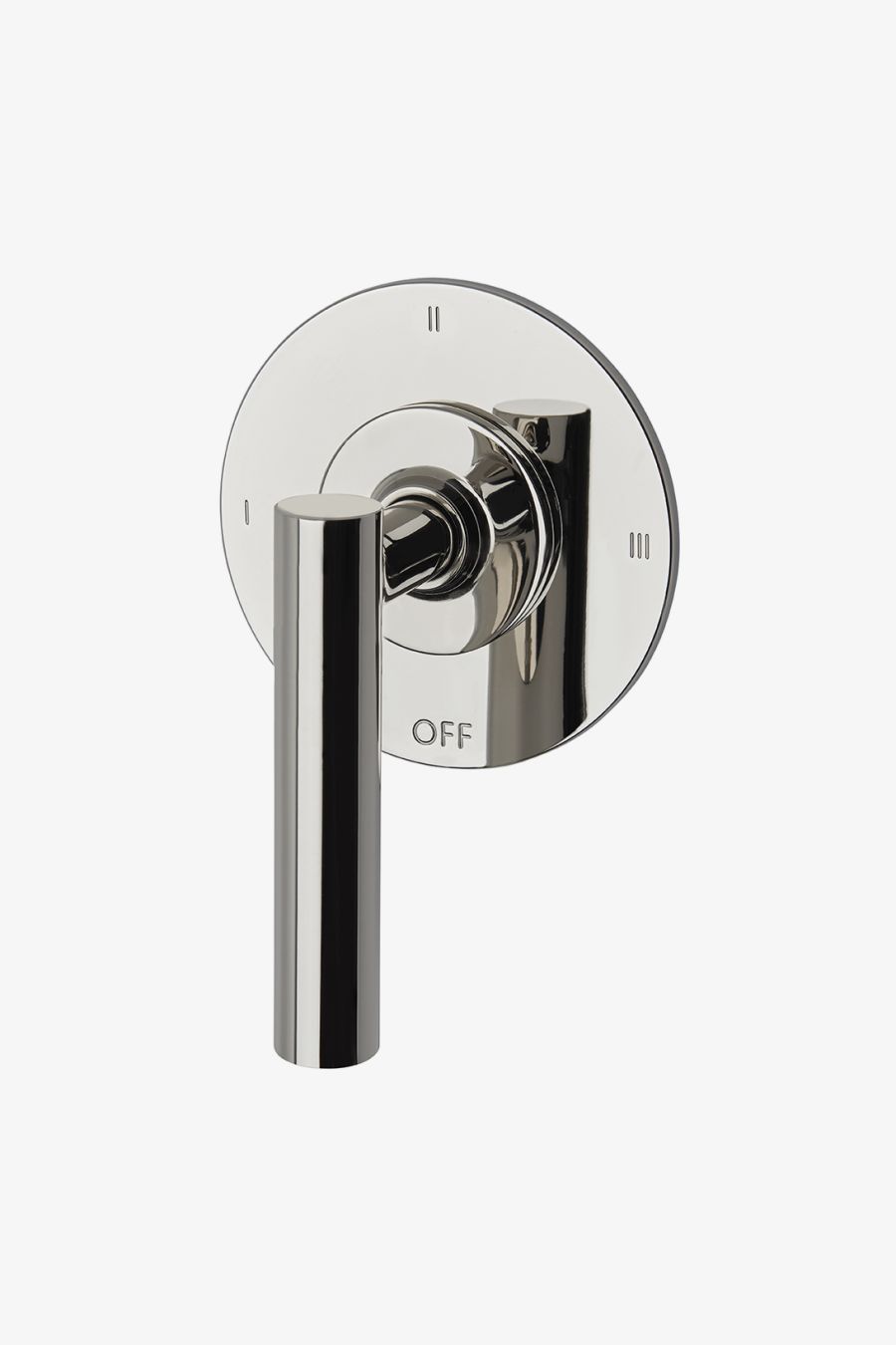Bond Solo Series Three Way Thermostatic Diverter Trim with Roman Numerals and Straight Lever Handle
