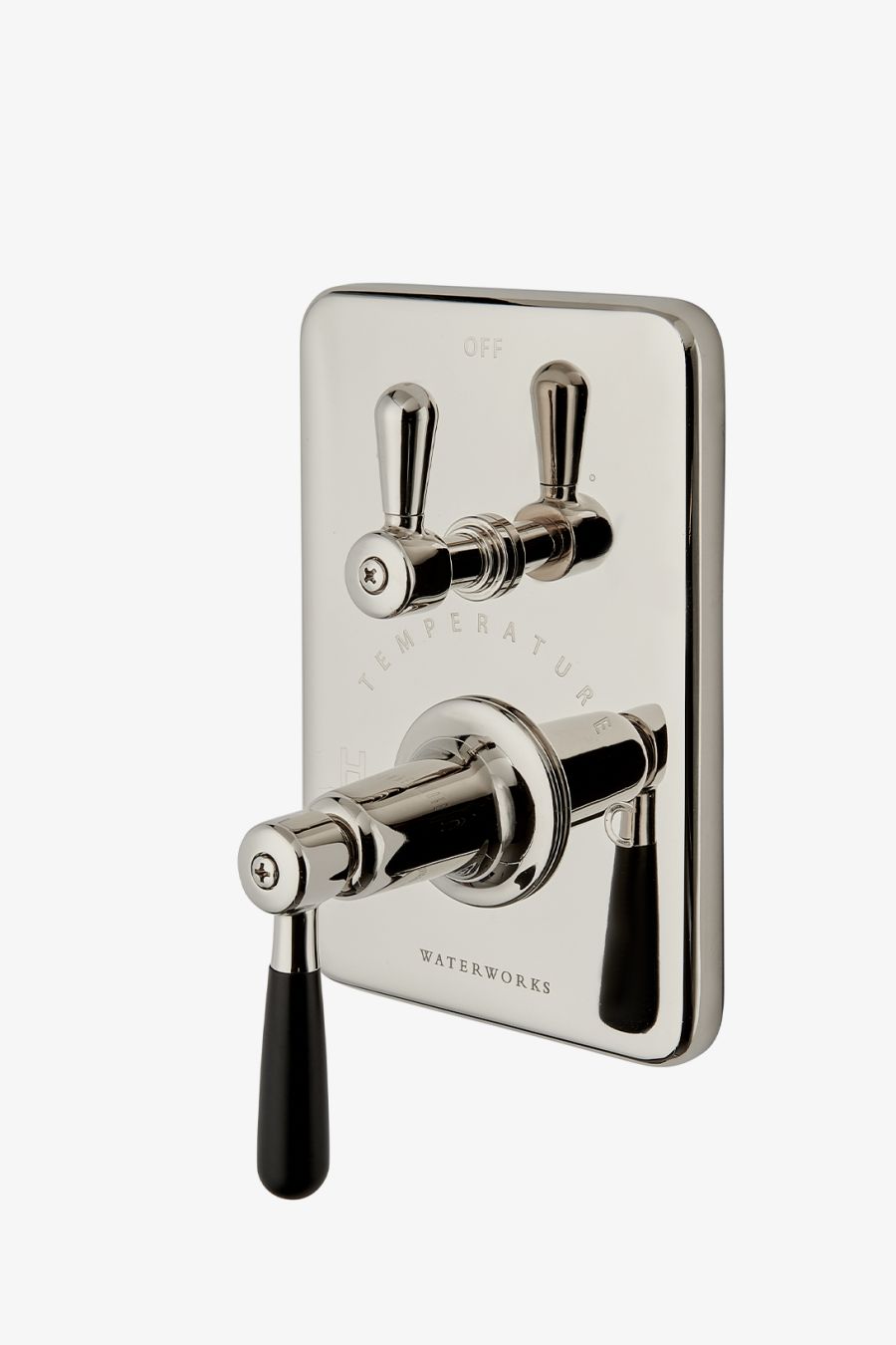 Riverun Integrated Thermostatic and Diverter Trim with Two-Tone Lever Handle