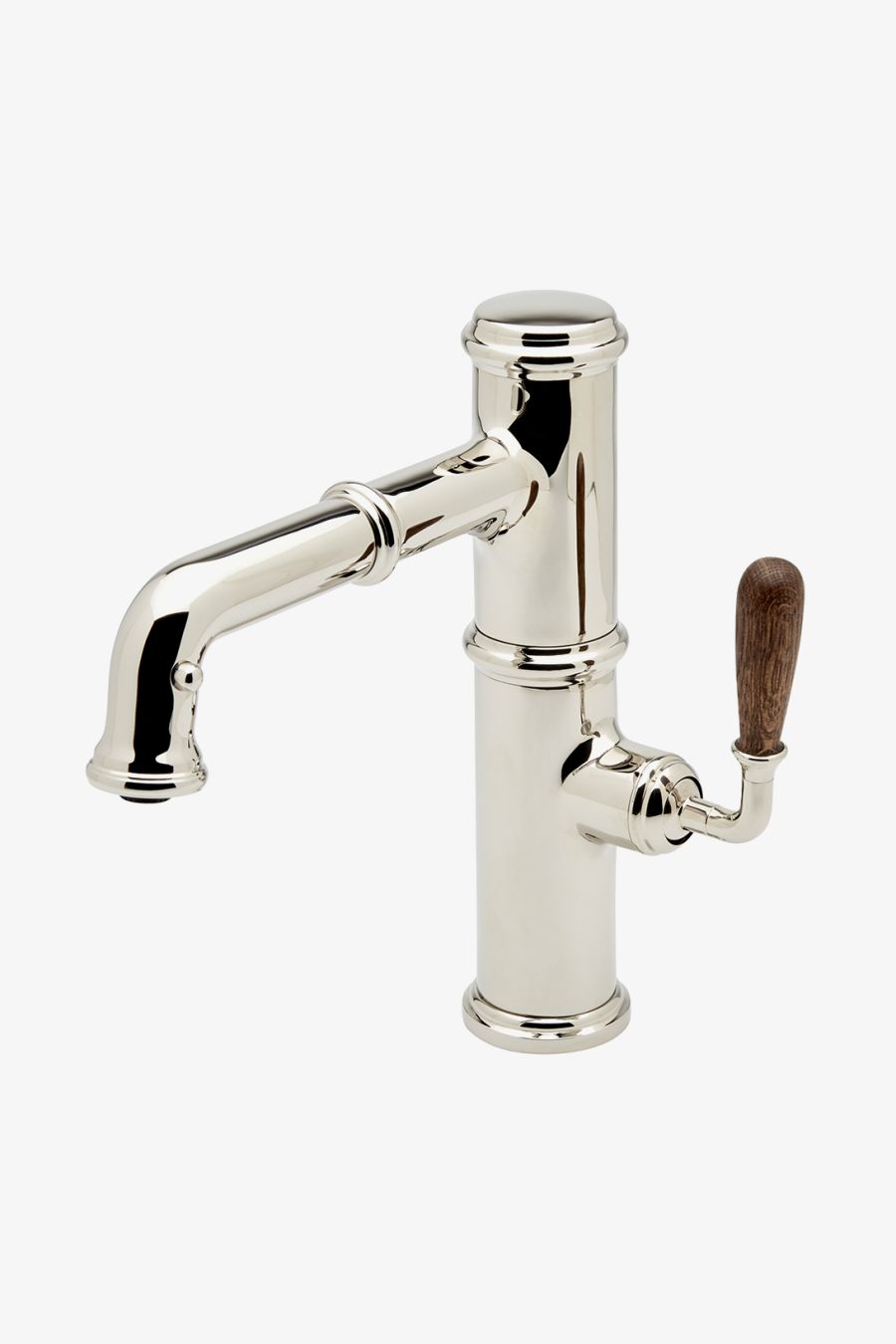Canteen One Hole Integrated Pull Spray Kitchen Faucet with Oak Lever Handle