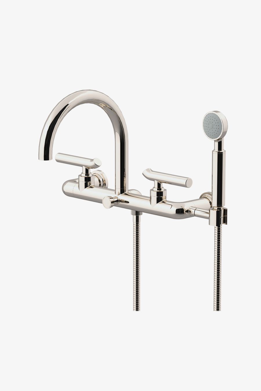Bond Solo Series Wall Mounted Exposed Tub Filler with Handshower and Lever Handles