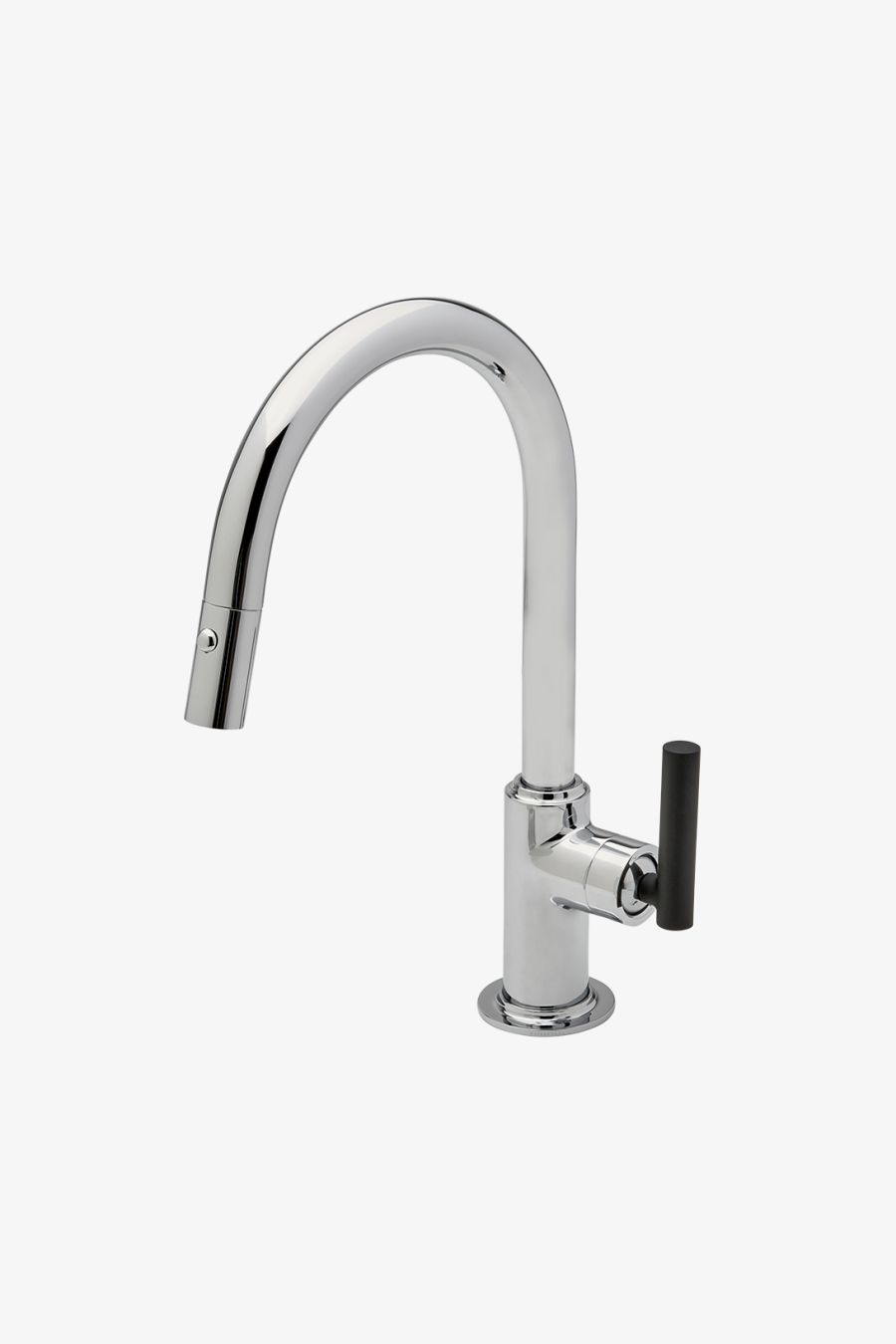 Bond Rally Series One Hole Gooseneck Integrated Pull Spray Kitchen Faucet with Lever Handle