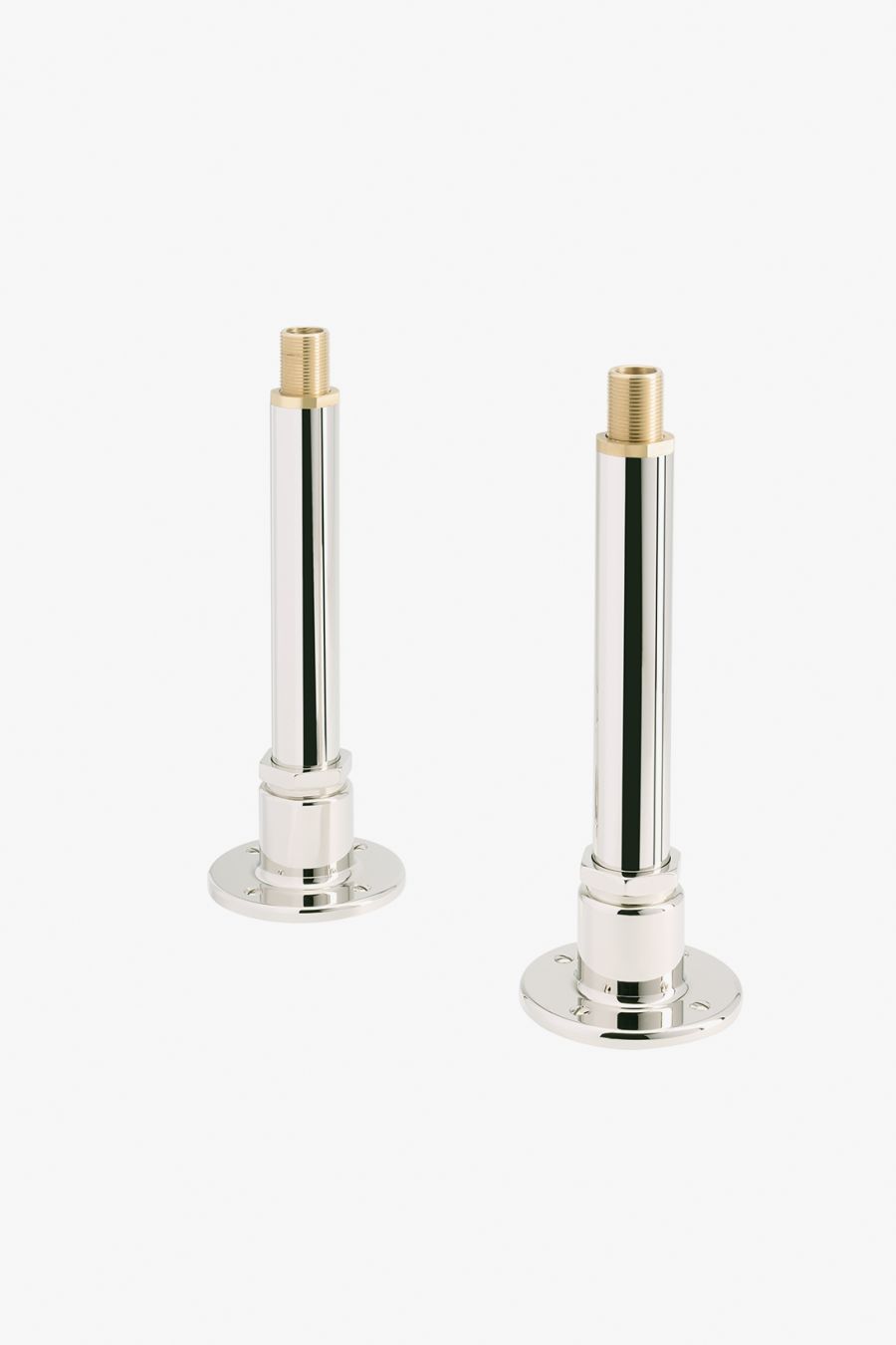 Regulator Pair of Deck Mount Exposed Tub Filler Unions in Chrome