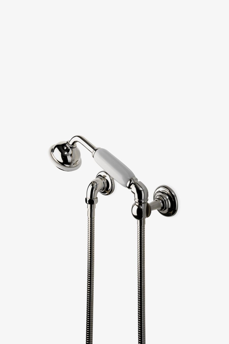 Etoile Handshower On Hook with White Porcelain Handle