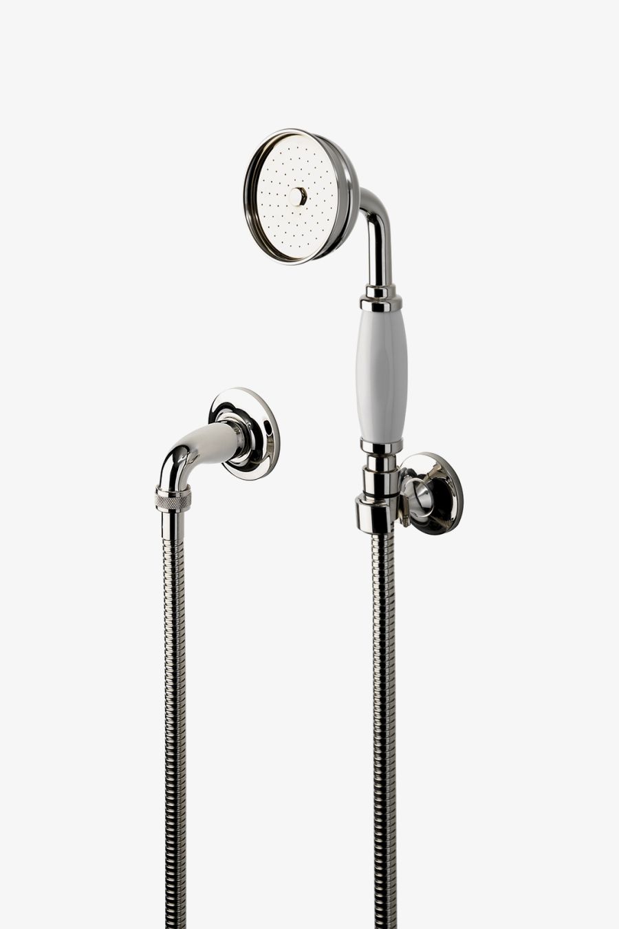 Easton Classic Handshower On Hook with White Porcelain Handle