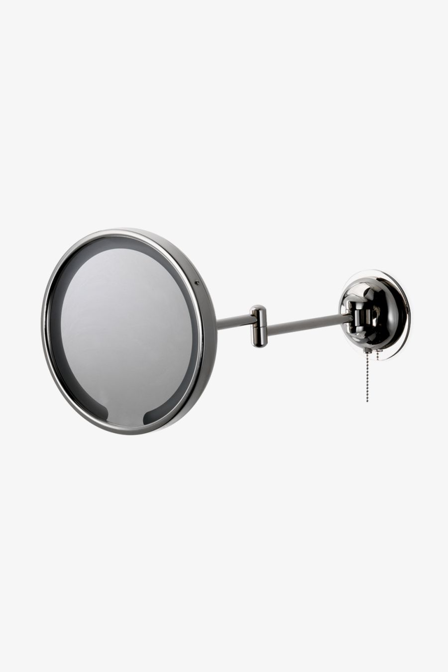 Waterworks Wall Mounted 9 3/16" dia. Magnifying and Illuminating LED Extension Mirror