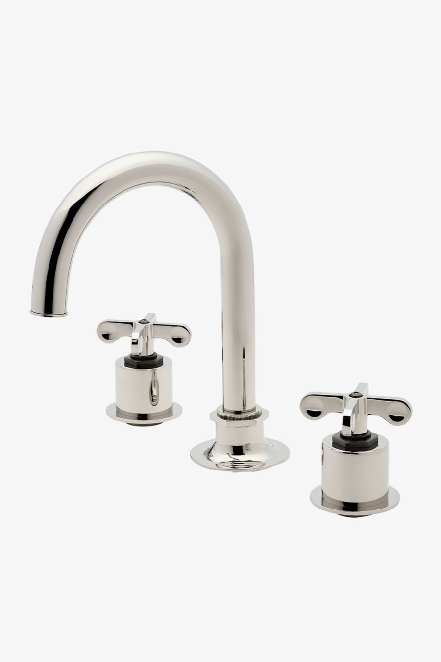 Henry Gooseneck Lavatory Faucet with Two-Tone Cross Handles