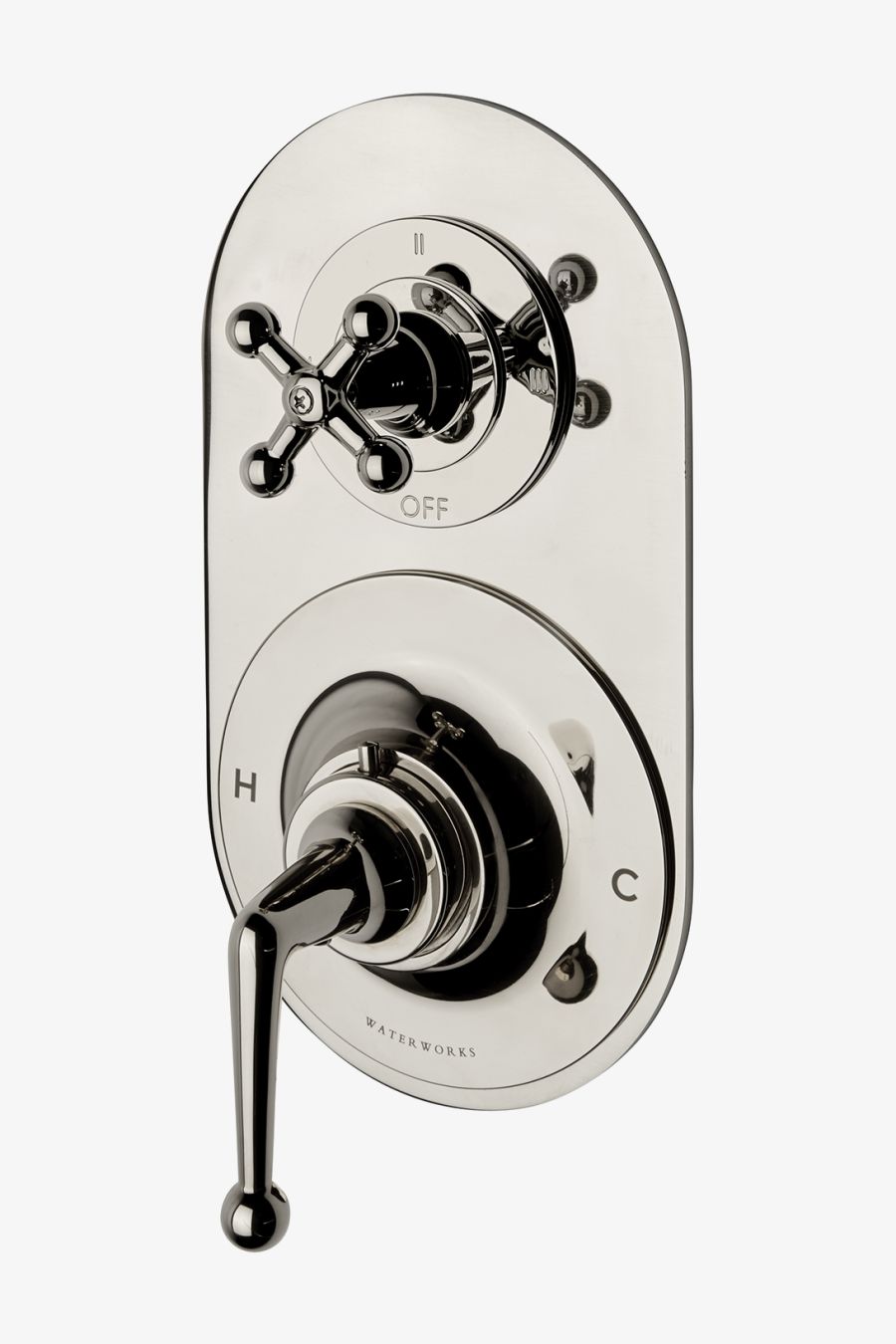 Dash Metal Lever Handle Thermostatic with Metal Cross Handle Three Way Diverter Trim