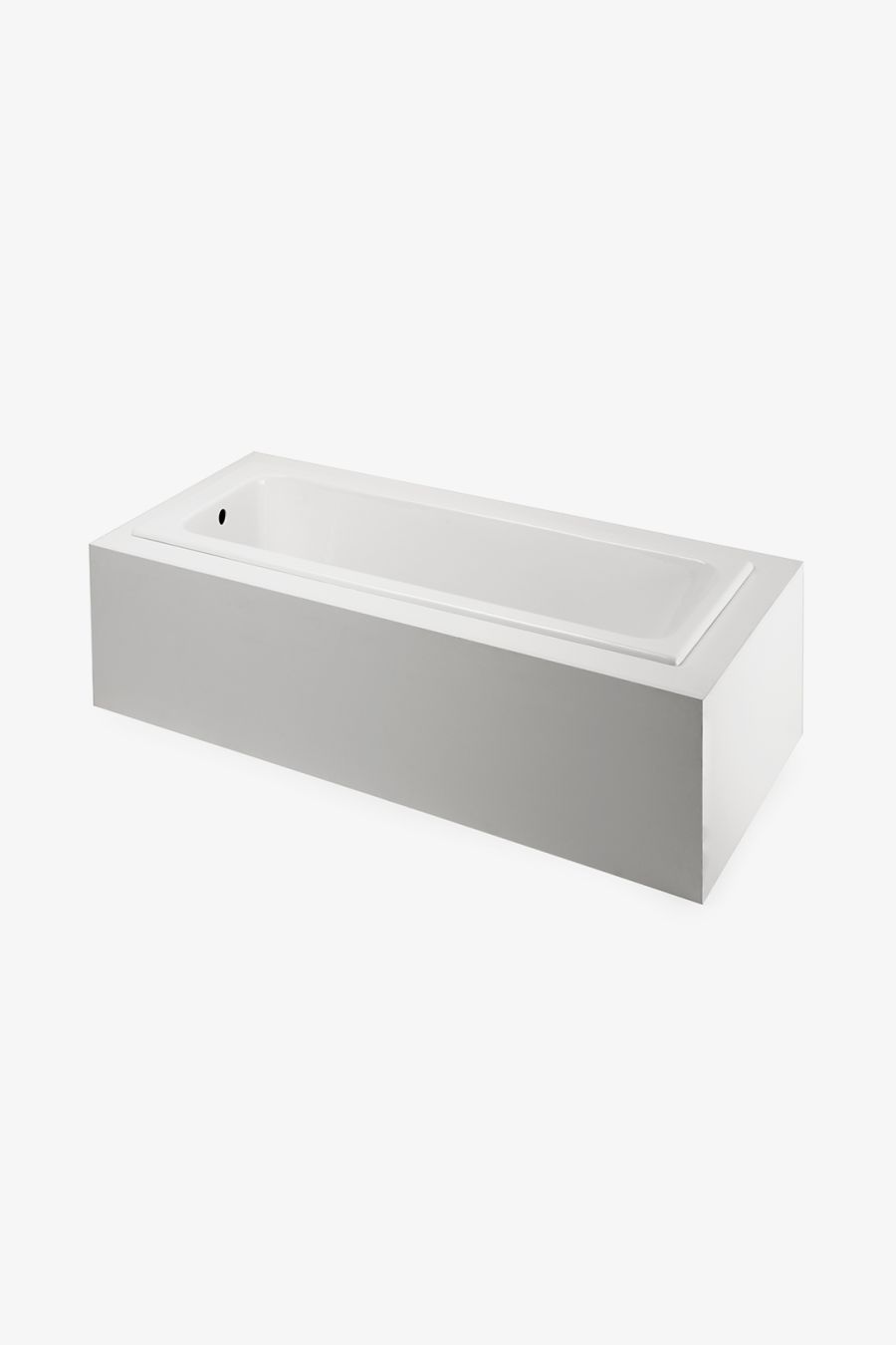 Cambridge 71" x 32" x 21" Rectangular Cast Iron Bathtub with End Drain and Slip Resistance