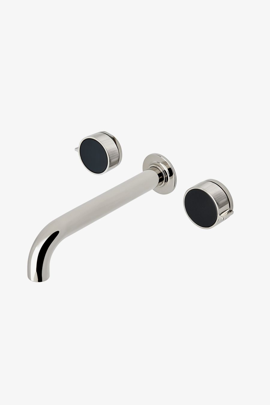 Bond Union Series Wall Mounted Lavatory Faucet with Enamel Guilloche Lines Knob Handles