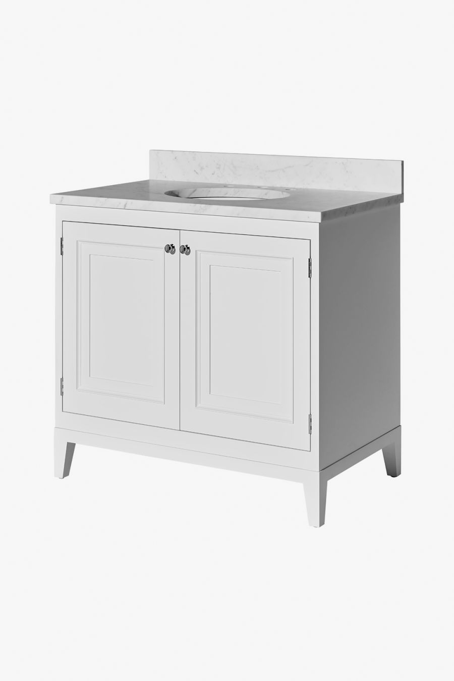 Belden Single Vanity with Tapered Legs 36" x 22" x 33 1/4" - BASE ONLY
