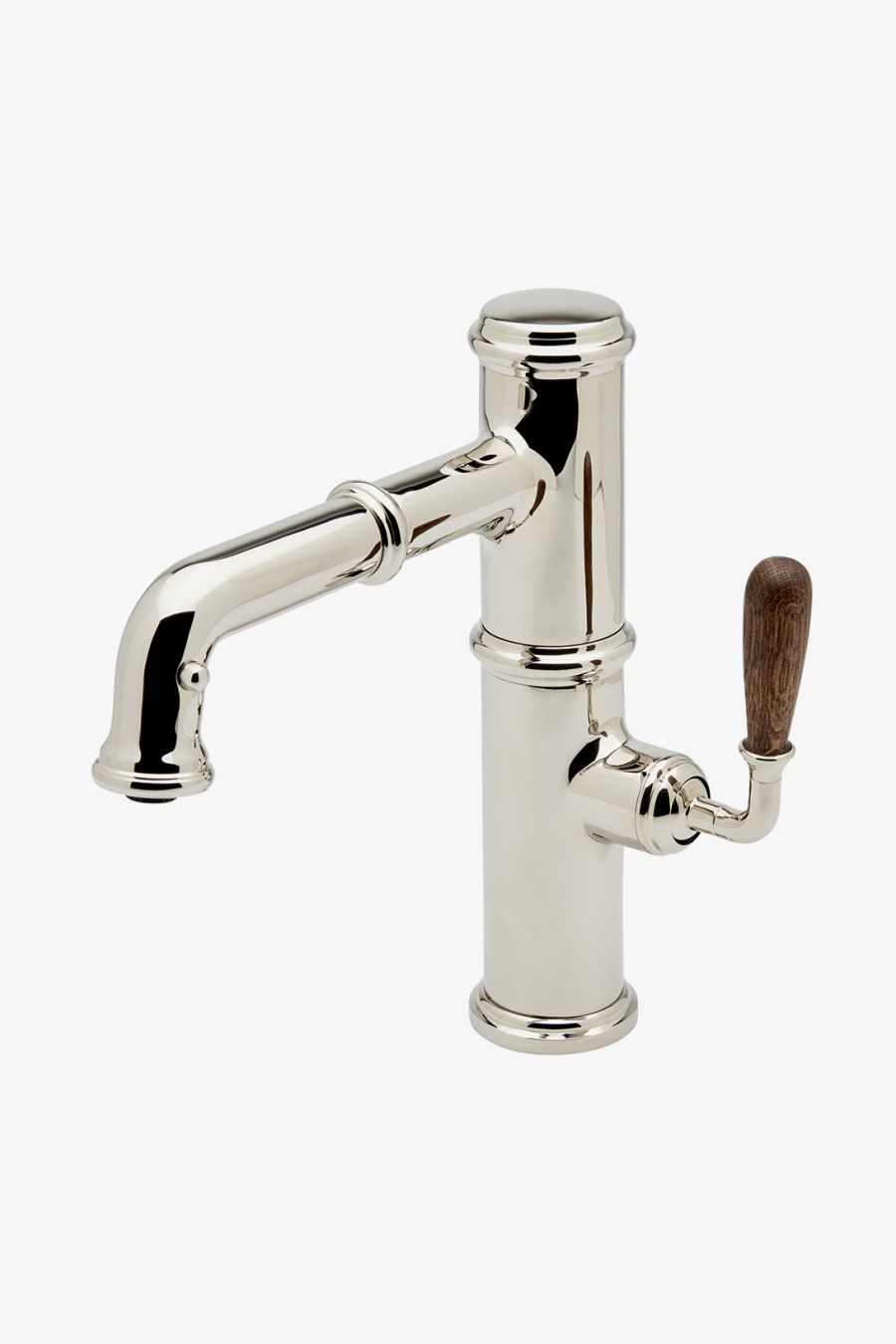 Canteen One Hole Integrated Pull Spray Kitchen Faucet with Oak Lever Handle