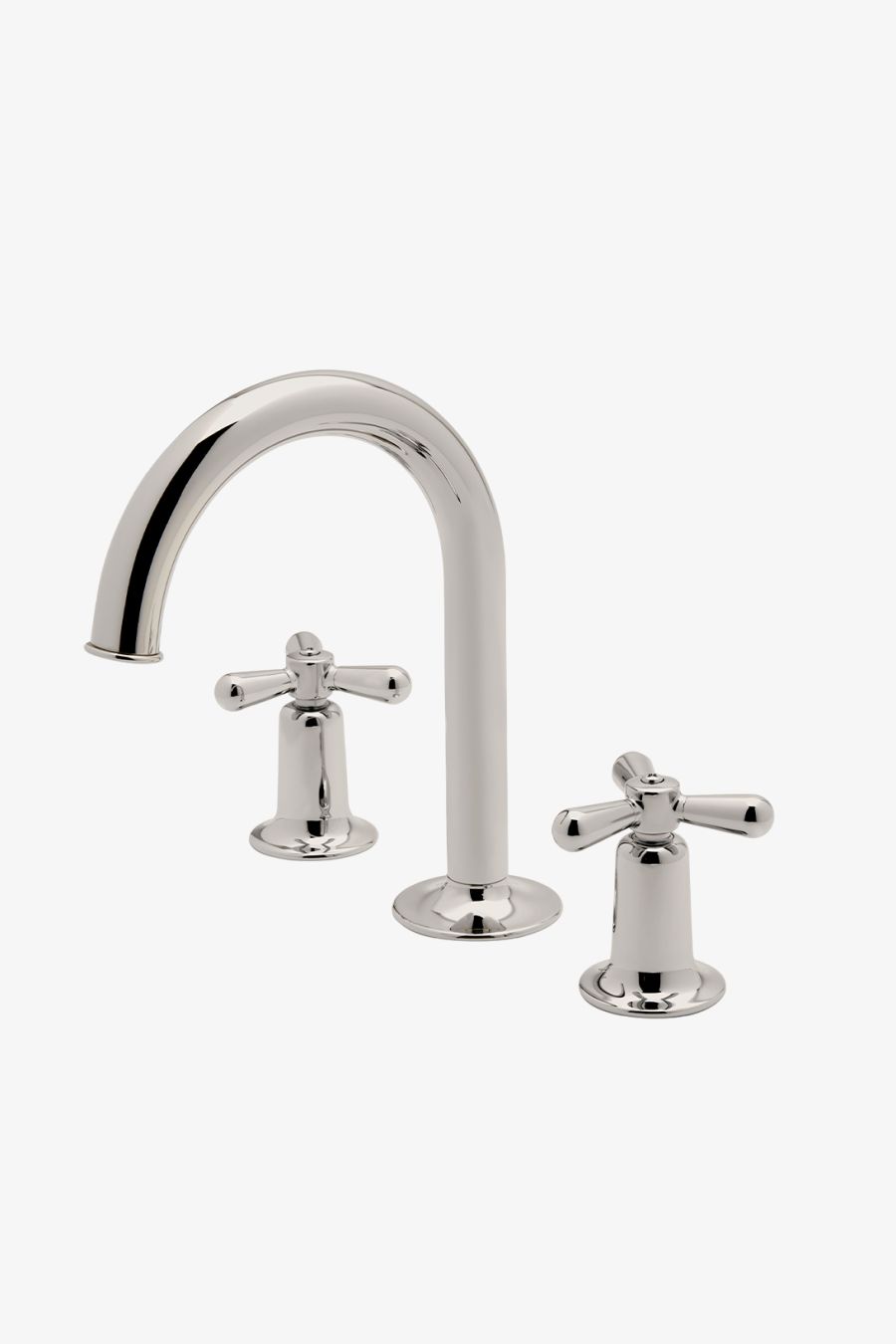 Riverun Gooseneck Lavatory Faucet with Tri-Spoke Handles