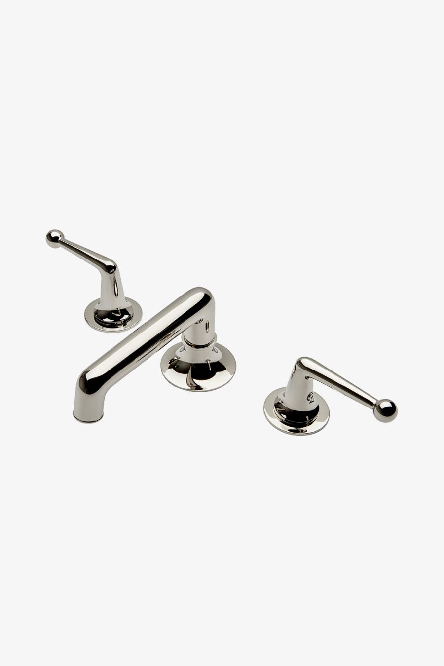 Dash Low Profile Three Hole Deck Mounted Lavatory Faucet with Metal Lever Handles