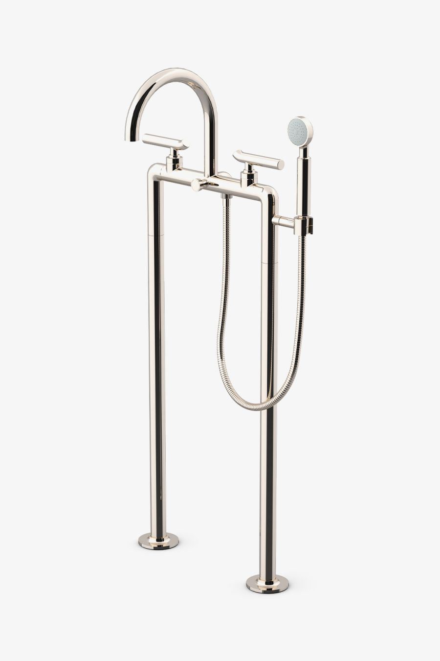 Bond Solo Series Floor Mounted Exposed Tub Filler with Handshower and Lever Handles