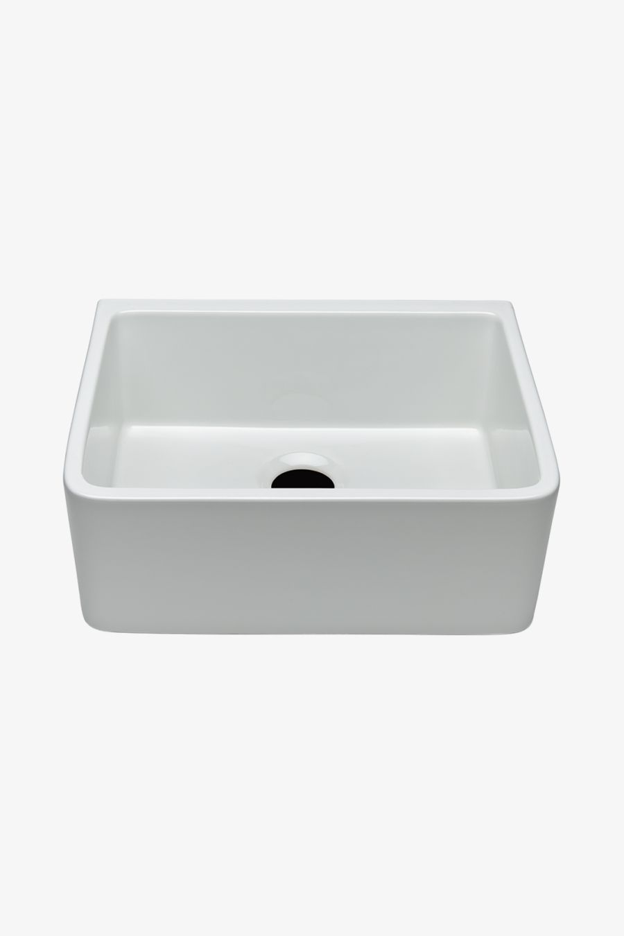 Clayburn 23 3/8" x 18 3/4" x 8 7/8" Fireclay Farmhouse Apron Kitchen Sink with Rear Drain