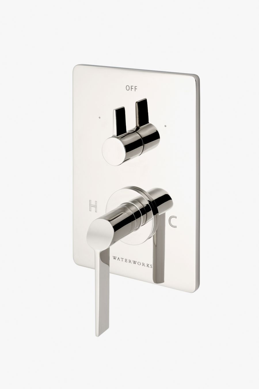 Finot Integrated Thermostatic and Diverter Trim with Slope Lever Handle