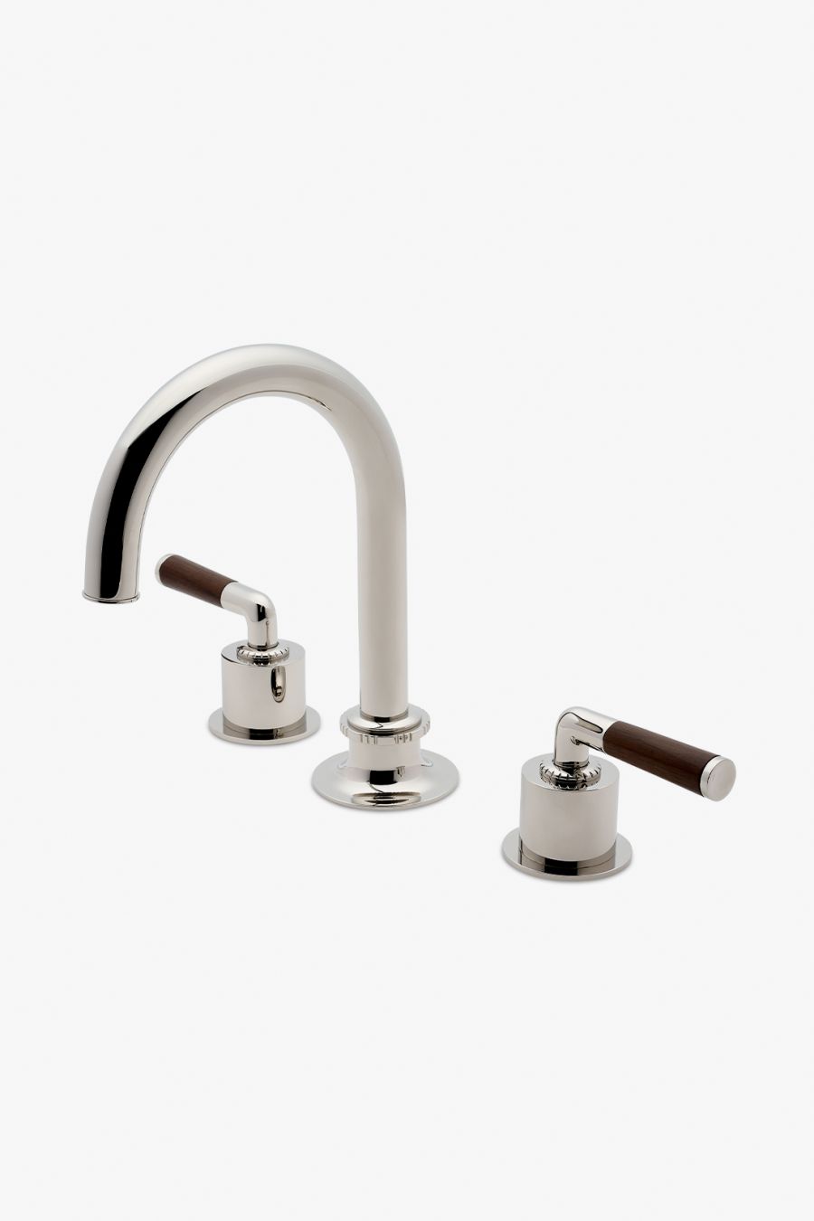 Henry Chronos Gooseneck Lavatory Faucet with Walnut Lever Handles