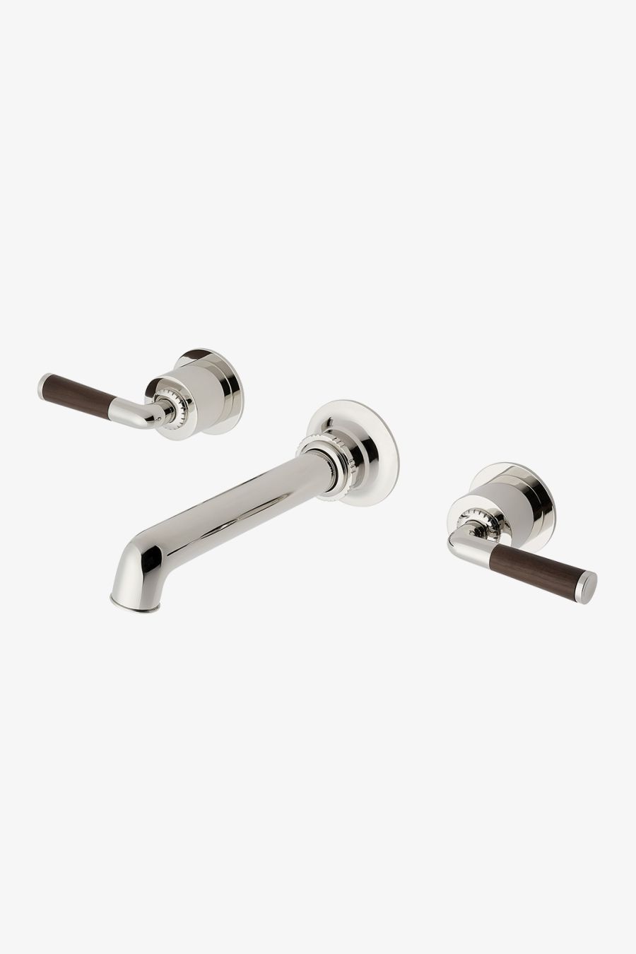 Henry Chronos Wall Mounted Lavatory Faucet with Walnut Lever Handles