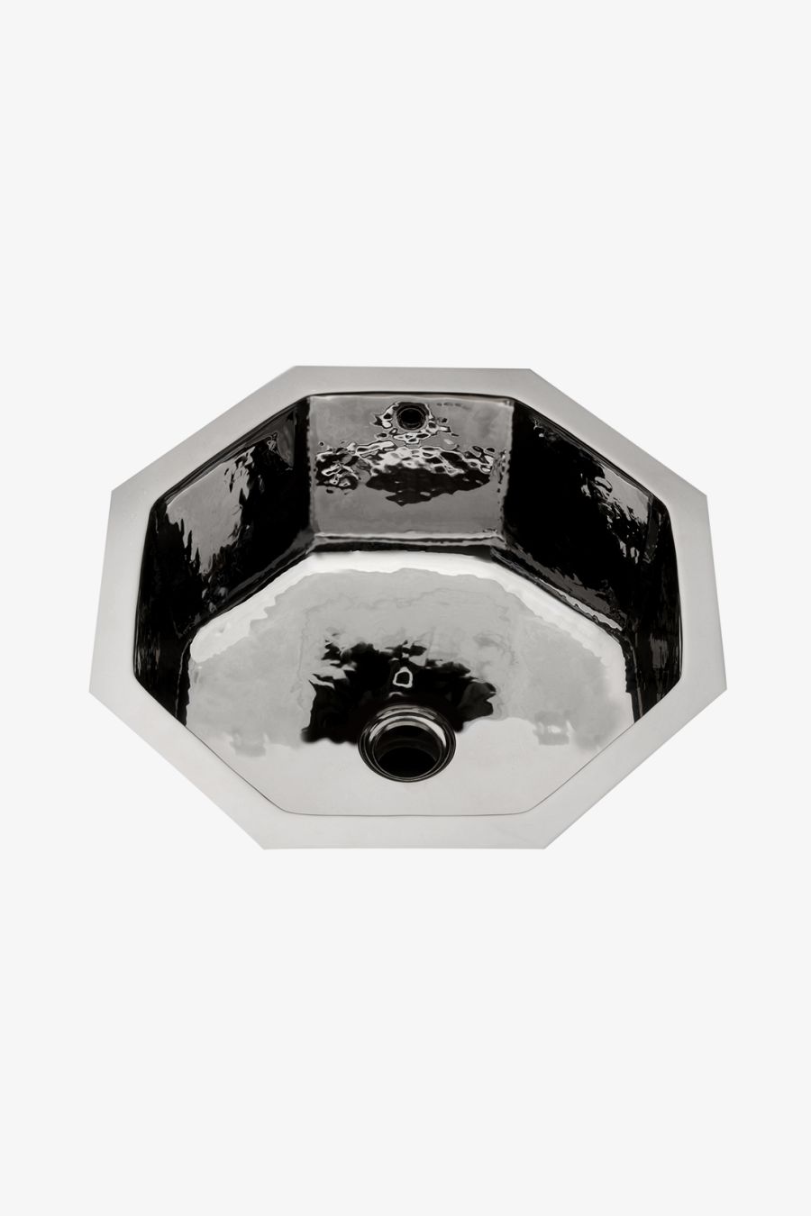 Normandy Drop In or Undermount Octagonal Hammered Copper Lavatory Sink 15 3/4" x 15 3/4" x 8 11/16"