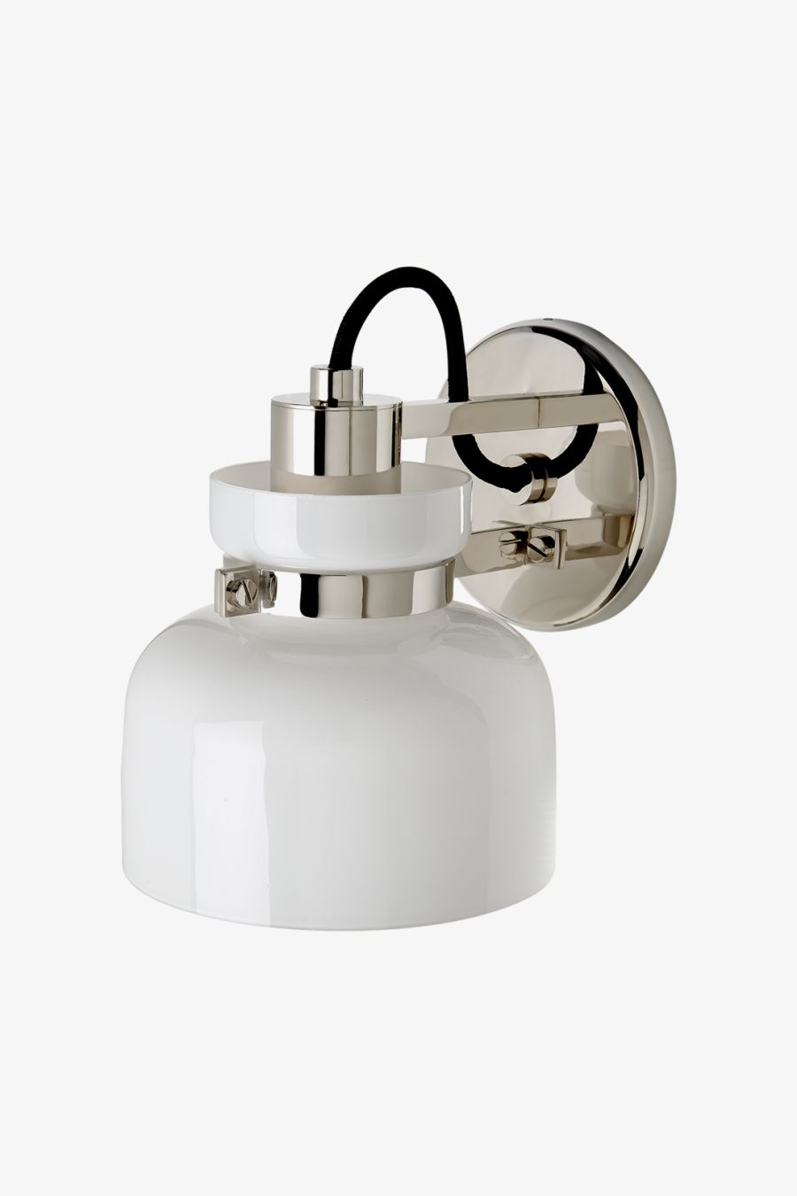 Helio Wall Mounted Single Arm Sconce with Glass Shade