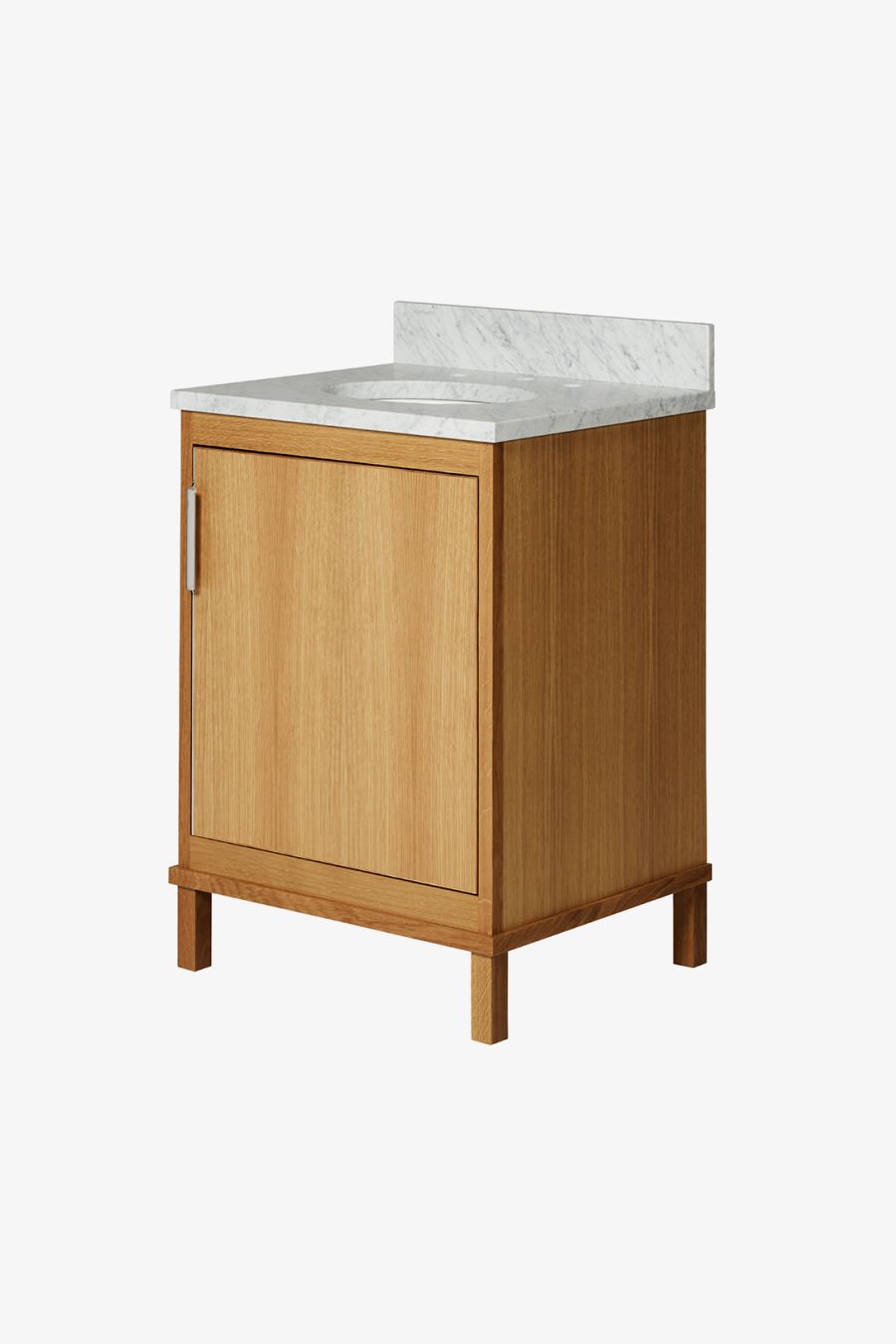 Alta Integrated Single Vanity with Square Legs and Hardware with MRLVHU Sink and Slab 25" x 21 1/2" x 34 1/2" with 4" x 3/4" Backsplash