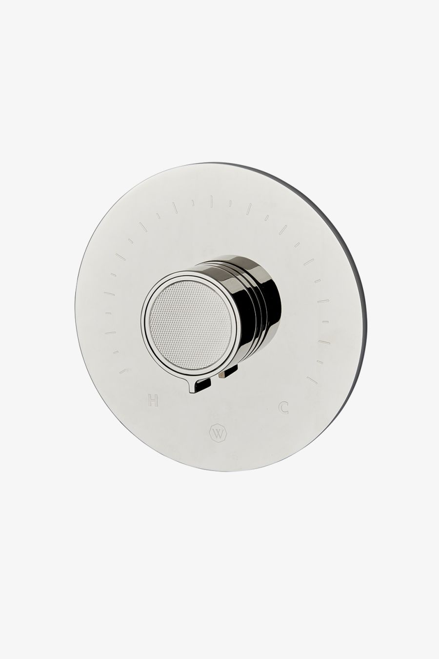 Bond Union Series Round Thermostatic Control Valve Trim with Guilloche Link Knob Handle