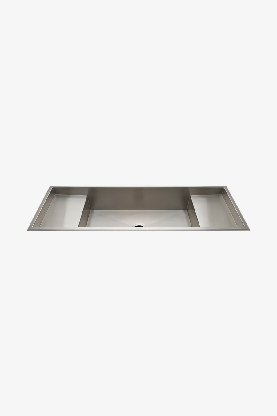 Kerr 57 3/8" x 19 3/8" x 10" Stainless Steel Kitchen Sink with Center Drain and Workspace