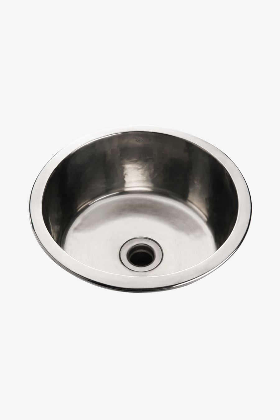 Normandy 13 3/4" x 13 3/4" x 6 5/16" Hammered Copper Round Bar Sink with Center Drain