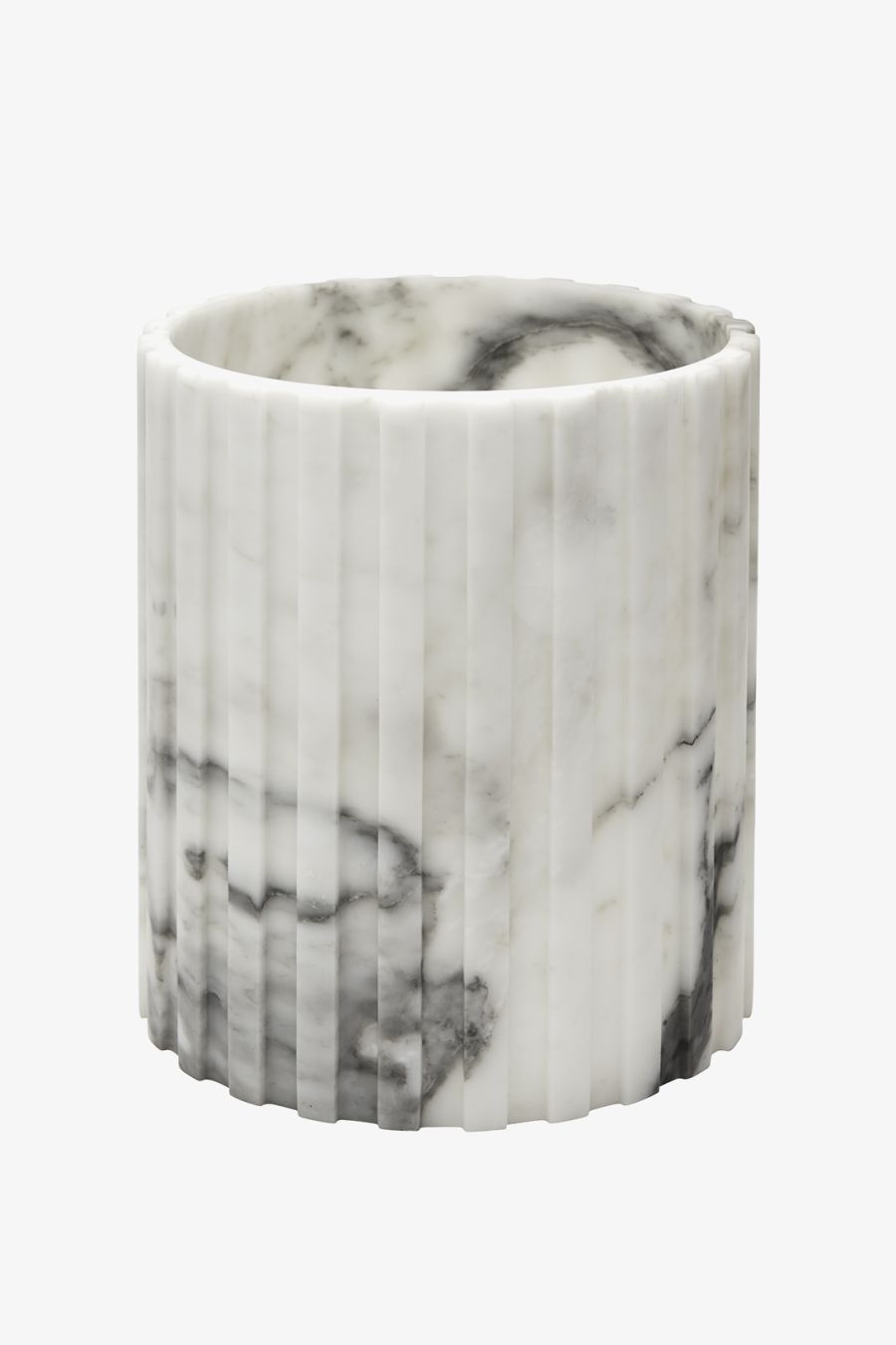 Andrian Round Waste Basket in Arabescato