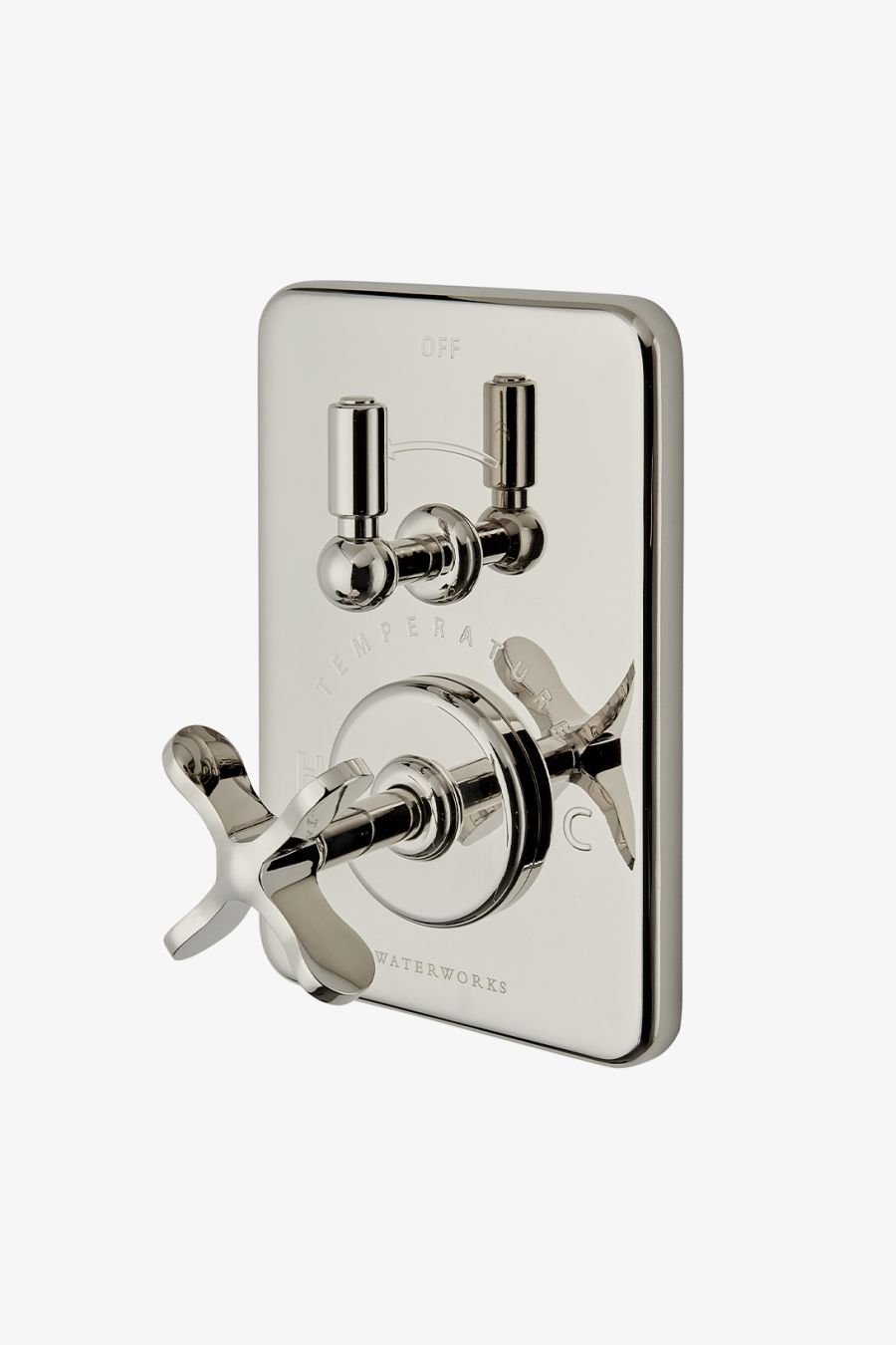 Ludlow Integrated Thermostatic and Volume Control Trim with Cross Handle
