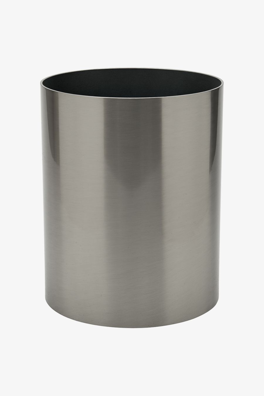Luster Round Waste Can in Matte Nickel