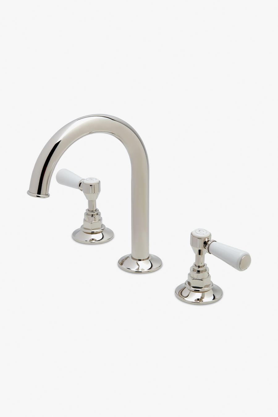 Highgate Gooseneck Lavatory Faucet with Porcelain Lever Handles