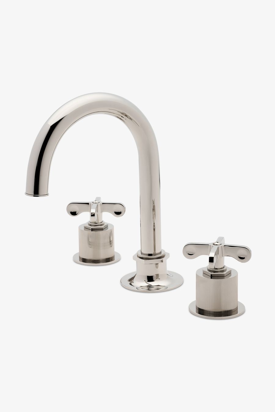 Henry Gooseneck Lavatory Faucet with Coin Edge Cross Handles