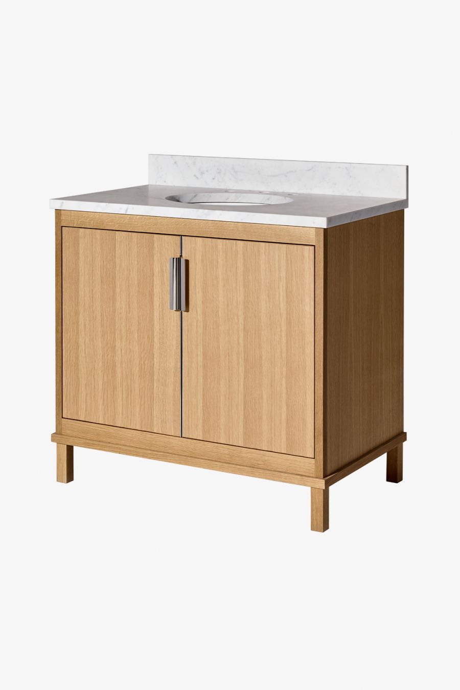 Alta Integrated Single Vanity with Square Legs and Hardware 36" x 22" x 33 1/4" - BASE ONLY