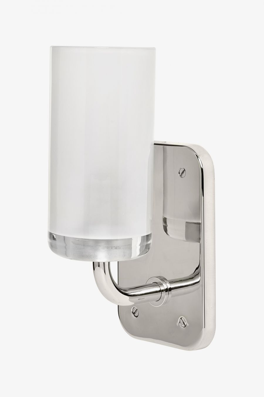 Ludlow Wall Mounted Single Arm Sconce with Glass Shade