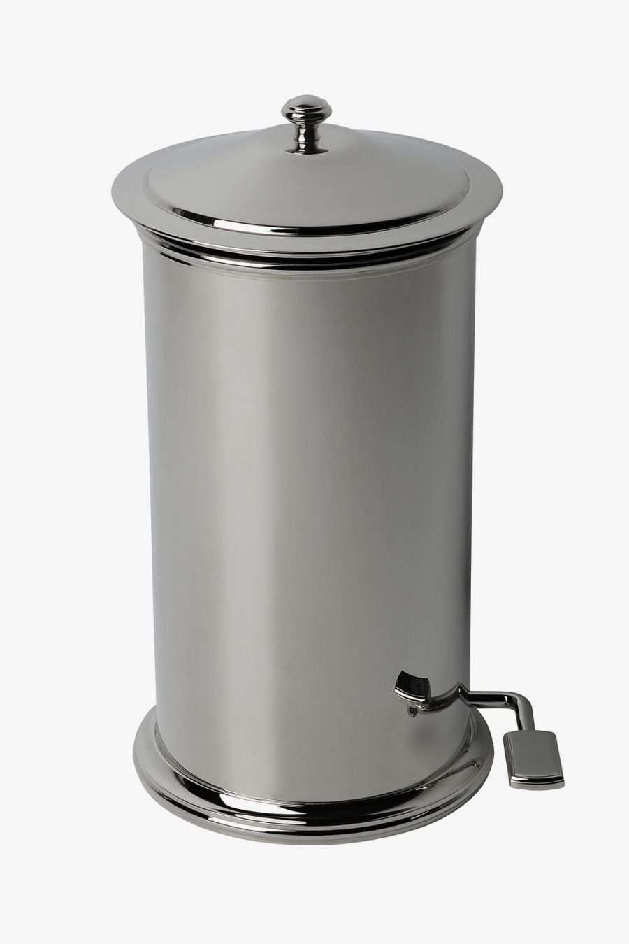 Essentials Round Waste Can in Nickel